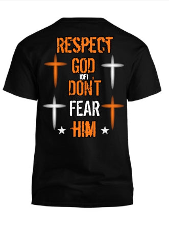 Black & Orange “Respect God” T-Shirt