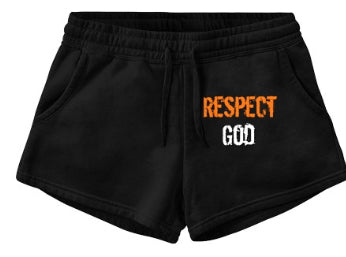 Unisex “Respect God, Don’t Fear Him” Shorts