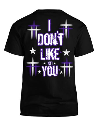 RealRare “I don’t like you T-Shirt” Black & Purple